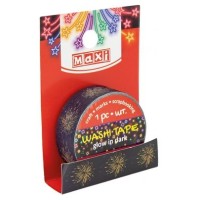 Стрічка декор. "Maxi" з принтом 15ммх3м світиться в темряві №MX62015(20)