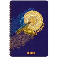 Блокнот пруж. бок. А5 160арк. лін. карт. "З Україною в серці. Птиця"/Ранок/
