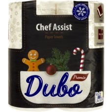 Рушник паперовий "Диво Premio" 3шар. (2шт) біло-помаранч. №7573 (20)