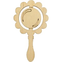 Брязкальце 6х3см фанера асорті (5)  