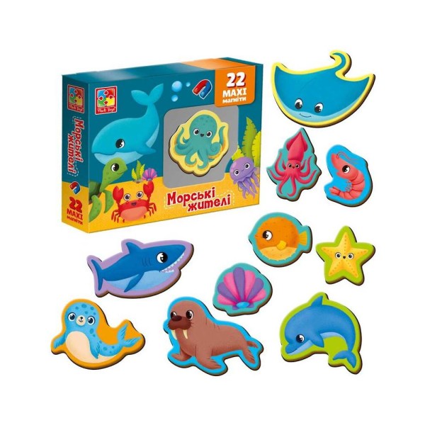 Набір магнітів м'яких Морські мешканці №VT3106-27  