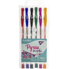 Набір ручок гелевих Yes Classic 6 кольорів (10) (200) 420371