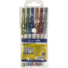 Набір ручок кулькових Economix Metallic 6 кольорів (12) E11952