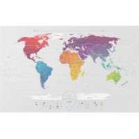 Плакат-скетч карта світу Travel Map Air World