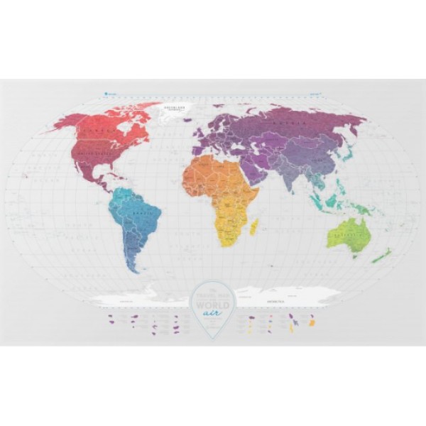 Плакат-скетч карта світу Travel Map Air World