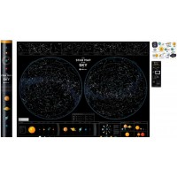  Плакат-карта зоряного неба Star map of the sky