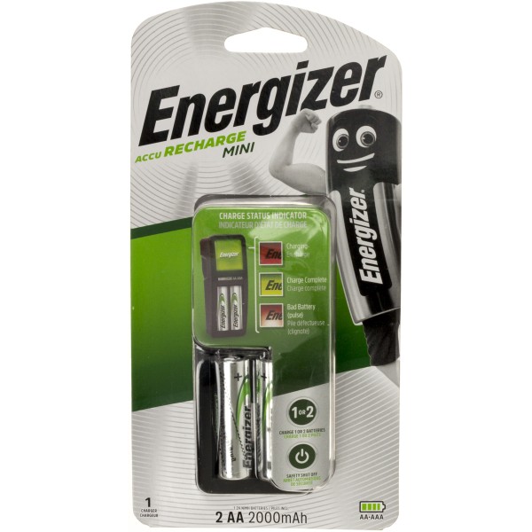 Зарядное устройство универсальное Energizer CH2PC3 Mini EU+2NH12/AA 2000 mAh (4)