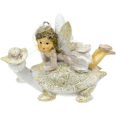 Підвіска декоративна Ельф на черепасі 9,5 см, рожевий з шампанню (4) (96) №707-908 Bonadi