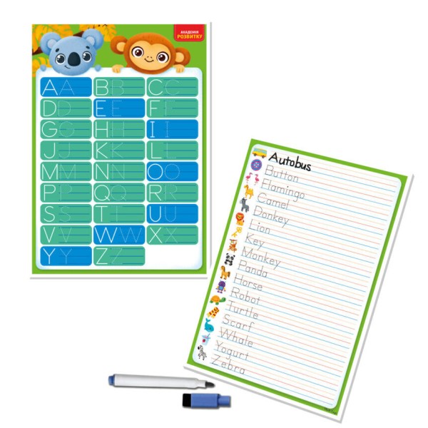 Дошка-тренажер Абетка українською (24) №VT5010-25  