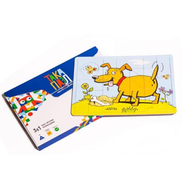 Пазли Така Пазл Песик 28 елементів, 3 в1 (8) №220001-UA  