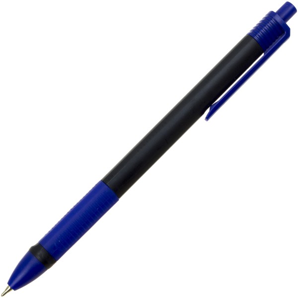 Ручка автоматична кулькова Radius TRIXO синя, чорний корпус (12)