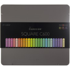 Олівці кольорові 24 кольори Marco Square (PS) металева коробка (6) C600-24TN/919907