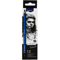  Карандаш угольный Marco Chroma Hard (12) (144) №1040H-12CB