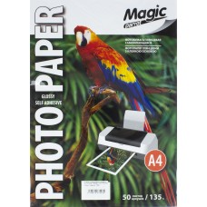 Фотобумага Magic А4 135г/м2 глянцевая самоклеящаяся (50)