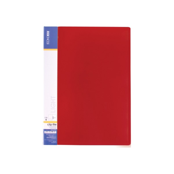 Папка Economix CLIP B Light з притиском, червона (1) (20) №E31208-03