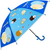 Зонт детский трость автомат Economix Hedgehog голубой (25) E98427