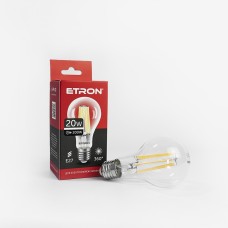 Лампа Etron Filament Power прозоре скло LED 1-EFP-102 A65 20Вт 4200K Е27 (10)  