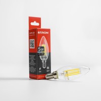 Лампа Etron Filament Power прозоре скло LED 1-EFP-128 C37 5 Вт 4200 K Е14 (10)