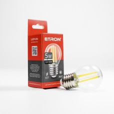 Лампа Etron Filament Power прозоре скло LED 1-EFP-154 G45 5 Вт 4200 K Е27 (10)