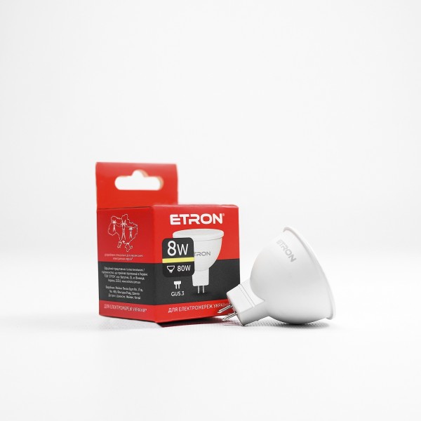  Лампа Etron Light Power LED 1-ELP-065 MR16 8Вт 3000K GU5.3