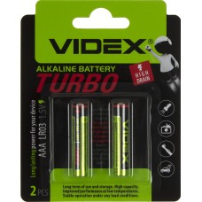 Батарейки Videx Turbo LR-03 блістер 2шт (10)