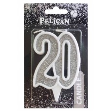 Свічка ювілейна 20 років, 7см золото (1) (32) №867120Pelican