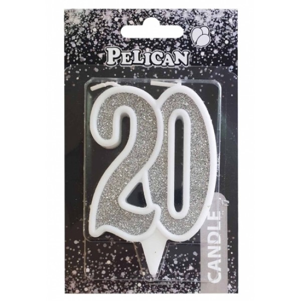 Свічка ювілейна 20 років, 7см золото (1) (32) №867120Pelican