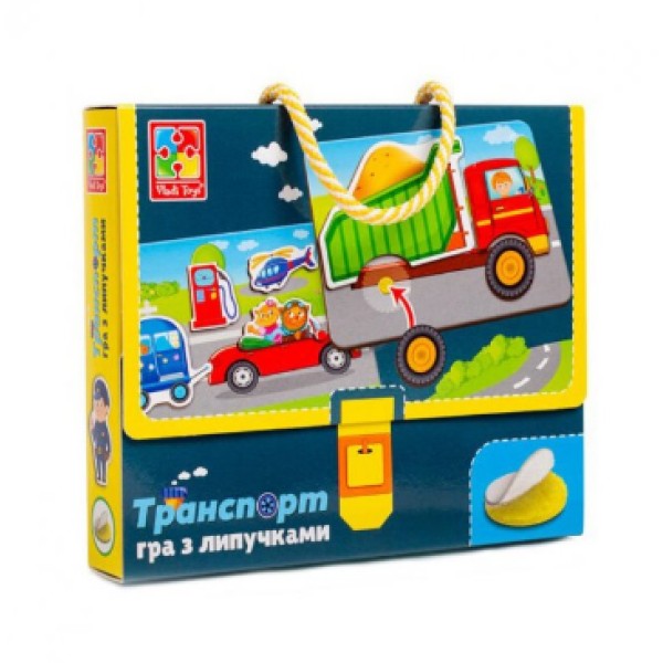 Гра з липучками Транспорт українською №VT1302-28  