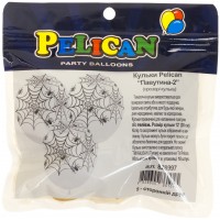  Набор шариков воздушных латексных 12" 30см Паутина-2 10 шт Pelican (5) №828997