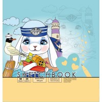  Скетчбук 24/100 B5 чистые листы, матовая ламинация Мандарин (10) №7БЦ/БК201/31/21596