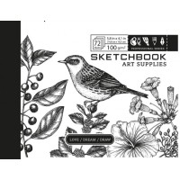  Скетчбук 36/100 A6 чистые листы, картонная обложка Мандарин (10) №7БЦ/БК287/1/21353