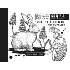  Скетчбук 36/100 A6 чистые листы, картонная обложка Мандарин (10) №7БЦ/БК287/2/21354