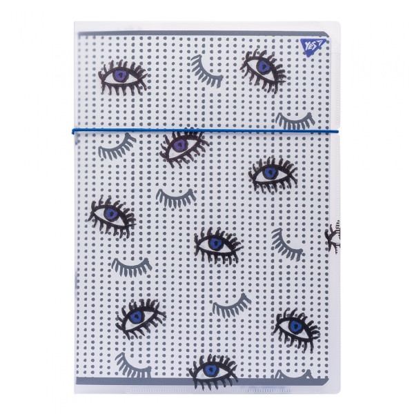 Зошит A4 48 аркушів клітинка в пластиковій папці Yes BBF Eyes (1) 764434 