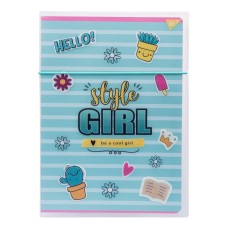 Зошит A4 48 аркушів клітинка в пластиковій папці Yes Style girl green (1) 764430 