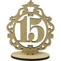  Номерки на стол 15х11см 15 МДФ 5 мм