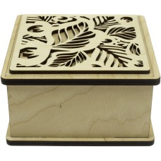 Коробка з різною кришкою Візерунок 8 12х12х5см фанера