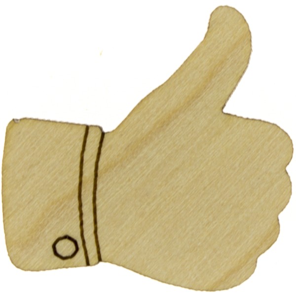 Емодзі Лайк 3х3см фанера (5)