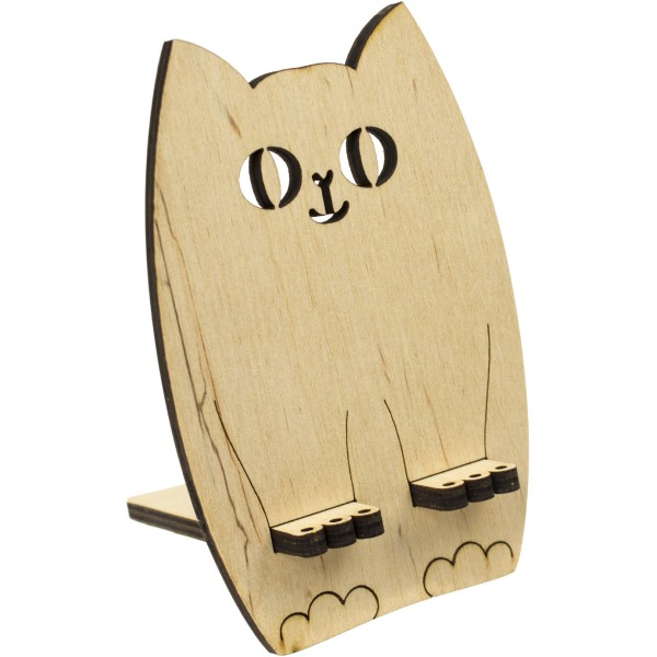 Підставка для телефону Щасливий кіт 16х11х10см фанера