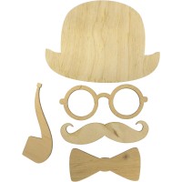 Набор для творчества Аксессуары для пана набор 5 шт 5-8 см фанера ассорти