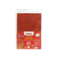  Флизелин А4 Maxi красный с блестками (5) №MX61878