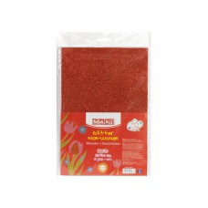 Флізелін А4 Maxi червоний з блискітками (5) №MX61878