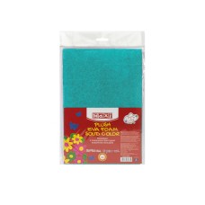  Фоаміран А4 Maxi бірюзовий з плюшевою фактурою товщина 2 мм (5) №MX61873