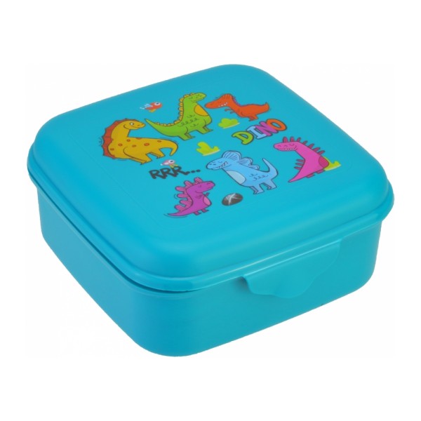 Ланч бокс пластиковий Economix 850 мл Dinos, бірюзовий (12) №E98394