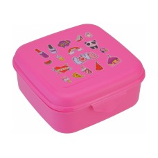 Ланч бокс пластиковий Economix 850 мл Love, рожевий (12) №E98396