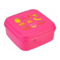Ланч бокс пластиковый Economix 850 мл. Food. малиновый (12) №E98397