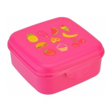 Ланч бокс пластиковий Economix 850 мл Food, малиновий (12) №E98397  