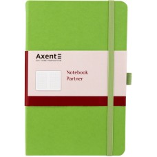 Блокнот А5 тверда обкладинка 96 аркушів клітинка Partner салатовий 8201-04 Axent