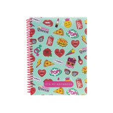 Блокнот на пружині A5 80 аркушів клітинка пластикова обкладинка Optima Pattern 30 (5) (50) №O20832-30