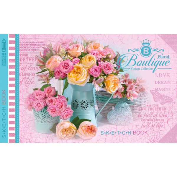  Скетчбук 36/120 A5 чистые листы, офсет, матовая ламинация Мандарин (10) №7БЦ/БК292/4/21516