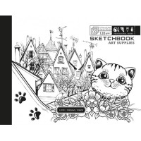 Скетчбук 36/120 A5 чисті аркуші, картонна обкладинка Мандарин (10) №7БЦ/БК289/4/21364   